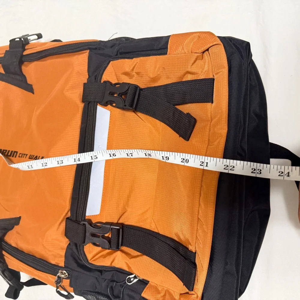 Drun City‎ Walk Hiking Backpack Orange Black Outdoor Travel Daypack 1004H New